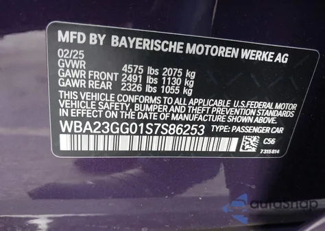 2025 BMW 228 Gran Coupe xDrive z USA, uszkodzony, nr VIN WBA23GG01S7S86253